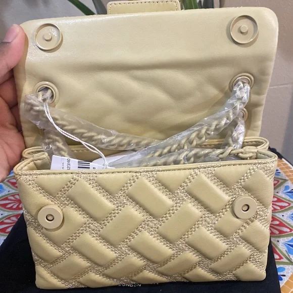 Kurt Geiger London Solid Quilted Mini Kensington Drench Crossbody Bag